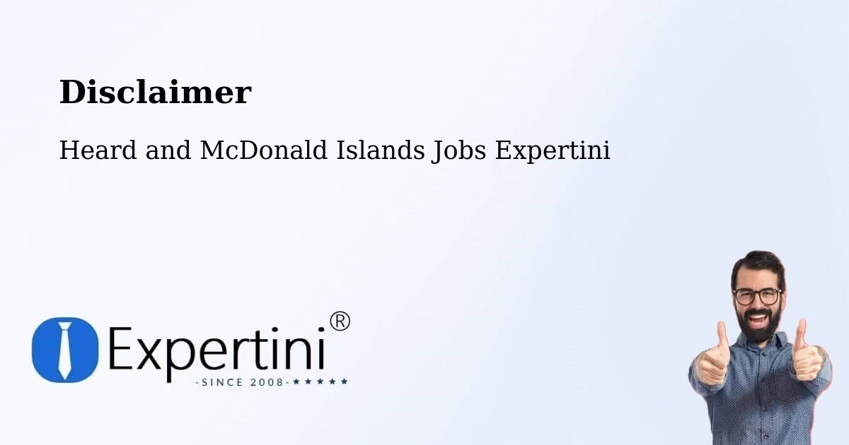 Disclaimer – Heard and McDonald Islands - Heard and McDonald Islands Jobs Expertini