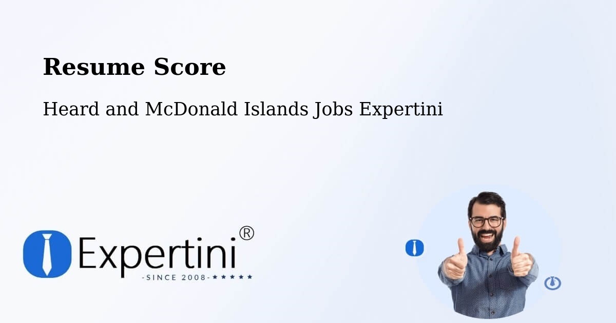 Resume Score & Job Description Match Tool – Heard and McDonald Islands - Heard and McDonald Islands Jobs Expertini